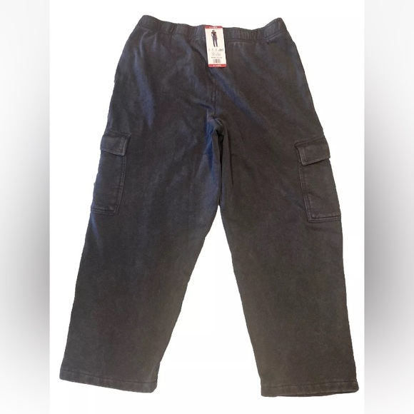 Remi Bader Woman's XL Charcoal Fleece Cargo Pants NWT, $78 MSRP - Picture 3 of 8